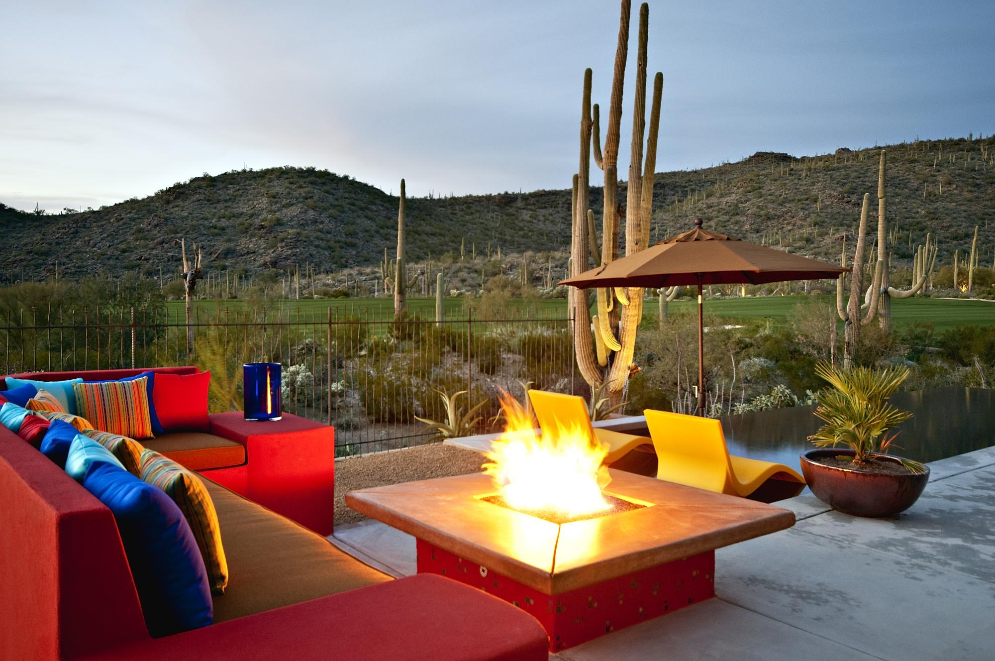 Backyard Firepit Overlooking Golf Course